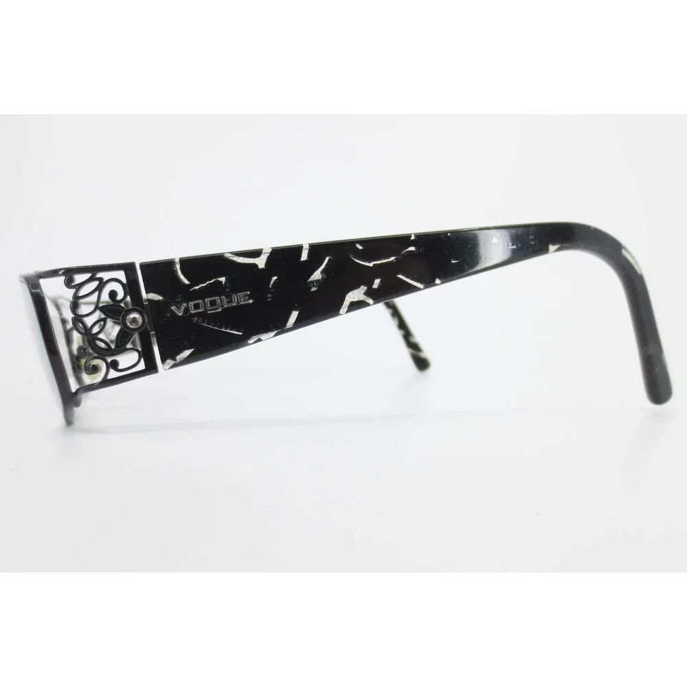 Vogue VO 3661-B 352 Black White Pattern Rectangular Eyeglasses Frames 52-16-130